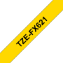 Taśma laminowana Brother TZe-Fx621 żółta 9mm szerokości do drukarek Brother PT
