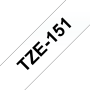 Taśma Brother TZe-151 czarny nadruk na przezroczystym tle, 24mm szerokości, laminowana