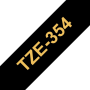 Taśma Brother TZe-354 złoty nadruk na czarnym tle, 24mm szerokości, laminowana