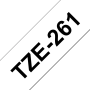 Taśma Brother TZe-261 czarny nadruk na białym tle, 36mm szerokości, laminowana