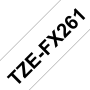 Taśma laminowana Brother TZe FX261 36 mm, FLEXIBLE ID, elastyczna biała czarny nadruk