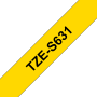 Taśma Brother TZe-S631 mocny klej 12 mm żółta czarny nadruk