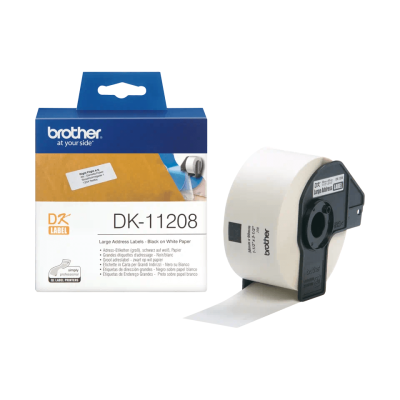 Etykiety Brother DK 11208, 38 x 90 mm, do drukarek etykiet Brother QL, 400 sztuk