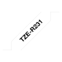 TZe-R231 Brother wstążkowa biała, czarny nadruk szer. 12mm