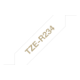 TZe-R234 Brother wstążkowa biała, złoty nadruk szer. 12mm
