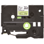Taśma Brother TZe-C31 12mm fluorescencyjna żółta czarny nadruk