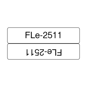 Etykiety Brother FLe-2511 czarny nadruk na białym tle, 21mm szerokości