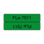 Etykiety Brother FLe-7511 czarny nadruk na zielonym tle, 21mm szerokości