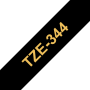 Taśma Brother TZe-344 18mm czarna złoty nadruk