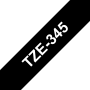 Taśma Brother TZe-345 18mm czarna biały nadruk